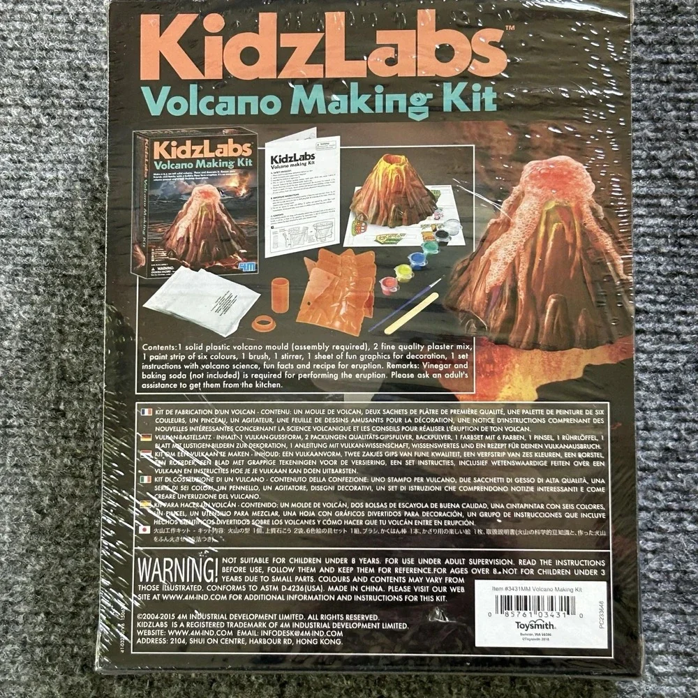 KidzLabs Volcano Making Kit Science Experiment Toy 4M Toysmith New Ages 8+